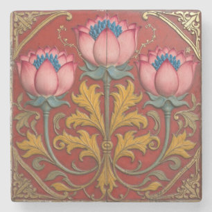 Pink Trio Lotus Stone Untersetzer