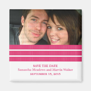 Pink Triple Strip Foto Speichern Sie das Datumsfen Magnet