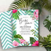 Pink Tropical Beach Brautparty Einladung