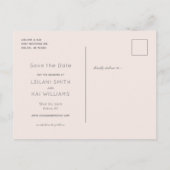 Pink Tropical Beach Stühle Save the Date Postkarte (Rückseite)