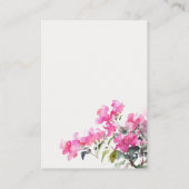 Pink Tropical Bougainvillea Hochzeit wünschend gut Begleitkarte (Rückseite)