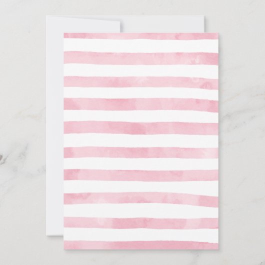 Pink Tropical Flamingo Lasse Flamingle 1. Geburtst Einladung (Rückseite)