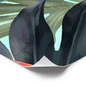 Pink Tropical Flamingo Poster (Ecke)