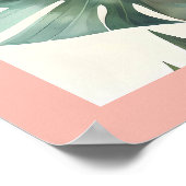 Pink Tropical Flamingo Poster (Ecke)