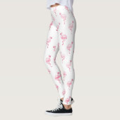 Pink Tropical Flamingo Summer Pattern Leggings (Links)