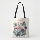 Pink Tropical Flamingo Tasche (Vorderseite)