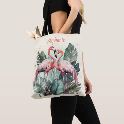 Pink Tropical Flamingo Tasche (Von Nahem)