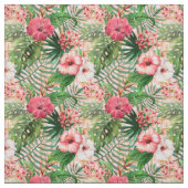 Pink Tropical Flowers Stoff (Muster)