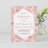 Pink Tropical Geometric Bachelorette Wochenende Einladung (Stehend Vorderseite)