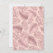 Pink Tropical Geometric Bachelorette Wochenende Einladung (Rückseite)