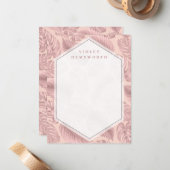 Pink Tropical Geometry Note Card Mitteilungskarte (Vorderseite/Rückseite Beispiel)
