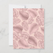 Pink Tropical Geometry Note Card Mitteilungskarte (Rückseite)