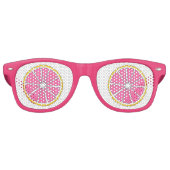 Pink Tropical Grapefruit Citrus Frucht Sonnenbrille (Vorderseite)