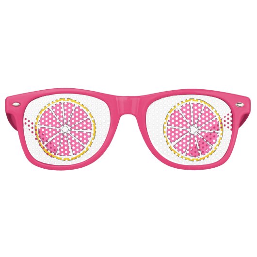 Pink Tropical Grapefruit Citrus Frucht Sonnenbrille (Vorderseite)