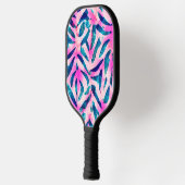 Pink Tropical Leaf Pattern Pickleball Schläger (Links)