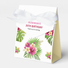 Pink Tropical Luau Birthday Party Floral  Geschenkschachtel