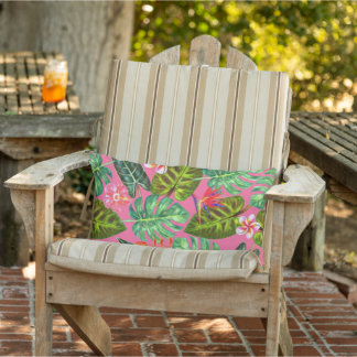 Pink Tropical Lumbar Throw Kissen Für Draußen