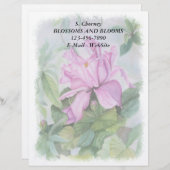 PINK TROPICAL ORCHID CUSTOMIZABLE LETTERHEAD BRIEFKOPF (Vorne/Hinten)