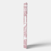 Pink Tropical Palm Leaf Muster Monogram Case Mate (Rückseite / Rechts)
