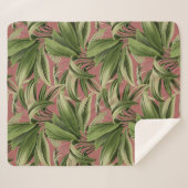 Pink Tropical Palm Sherpadecke (Vorderseite (Horizontal))