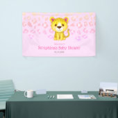 Pink Tropical Rainbow Leopard Baby Dusche Empfang Banner (Messeveranstaltung)