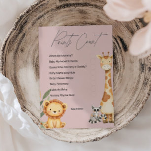 Pink Tropical Safari Animals Baby Showspiel