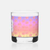 Pink Tropical Sunset Island Time Palm Tree Aloha Whiskyglas (Links)