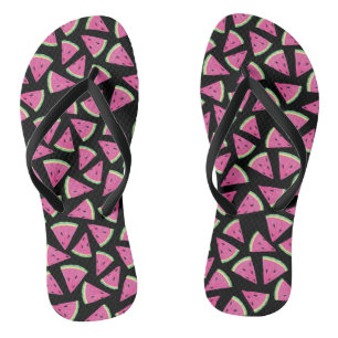 Pink Tropical Watermelon Pattern Badesandalen