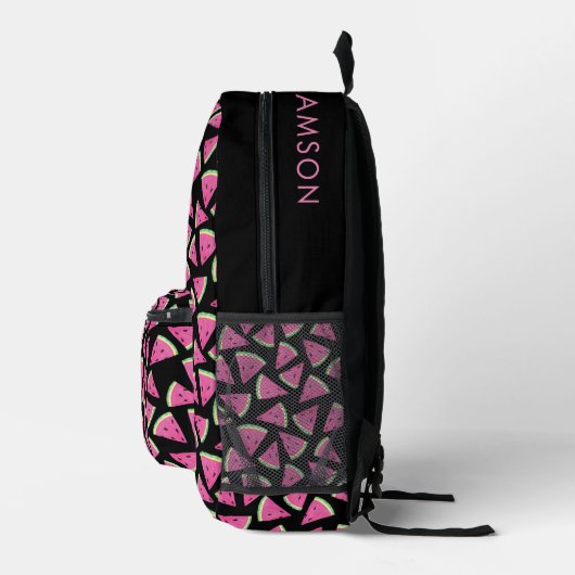 Pink Tropical Watermelon Pattern Bedruckter Rucksack (Rechts)