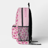 Pink Tropical Watermelon Pattern Bedruckter Rucksack (Rechts)