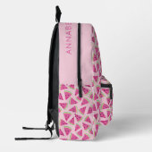 Pink Tropical Watermelon Pattern Bedruckter Rucksack (Links)