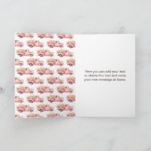 Pink Truck Ostereier Jagd Dankeskarte (Innenseite)