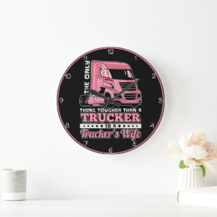 Pink Trucker Ehefrau: Die härteste aller Zeiten Große Wanduhr
