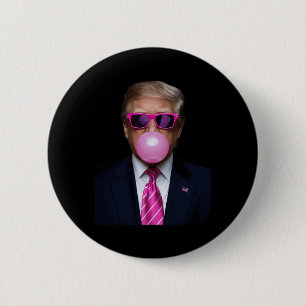 Pink Trump Bubble Gum 2024 Abstimmung Präsident Fu Button