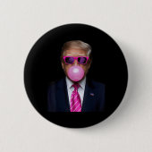 Pink Trump Bubble Gum Gift 2024 Abstimmung Präside Button (Vorderseite)