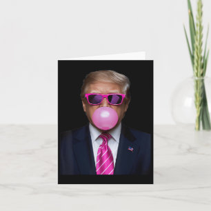 Pink Trump Bubble Gum Gift 2024 Abstimmung Präside Karte