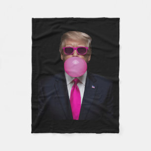 Pink Trump Bubble Gum Shirt 2024 Abstimmung Präsid Fleecedecke