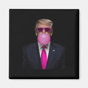 Pink Trump Bubble Gum Shirt 2024 Abstimmung Präsid Magnet