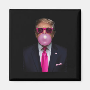 Pink Trump Bubble Gum Shirt 2024 Abstimmung Präsid Magnet