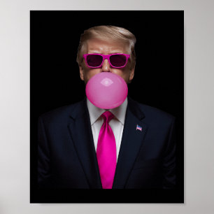 Pink Trump Bubble Gum Shirt 2024 Abstimmung Präsid Poster