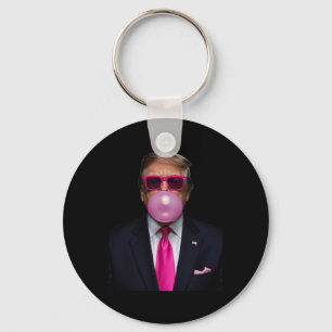Pink Trump Bubble Gum Shirt 2024 Abstimmung Präsid Schlüsselanhänger