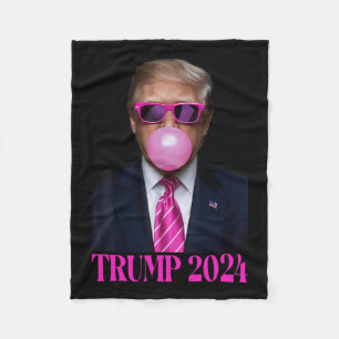 Pink Trumpbubble Gum 2024 Abstimmung Präsident Fun Fleecedecke