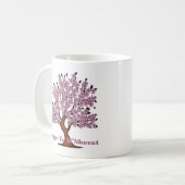 Pink Tu B'Shevat Blume Tree Kaffeetasse (Vorderseite Links)