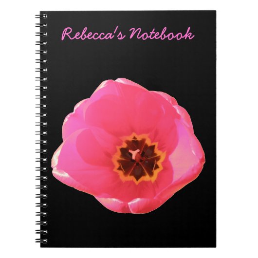 Pink Tulip Anpassbares Notebook Notizblock (Vorderseite)