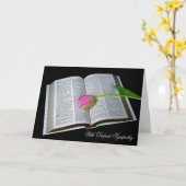 Pink Tulip Beileid Karte (Gelbe Blume)