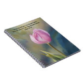 Pink Tulip Bible Verse Faith Praetjournal Notizblock (Rechte Seite)