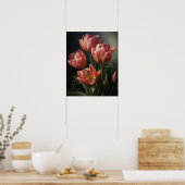 Pink Tulip Blume Art Print Poster (Küche)