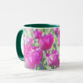 Pink Tulip Blume Blumenstrauß Tasse (Vorderseite Links)