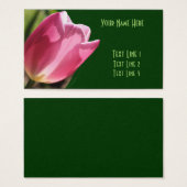Pink Tulip Blume Business Card (Vorne & Hinten)