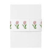 Pink Tulip Blume Einladungsbanderole (Rückseitenbeispiel)